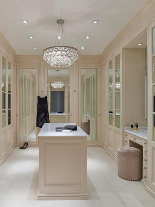 Классическая гардеробная Сканно